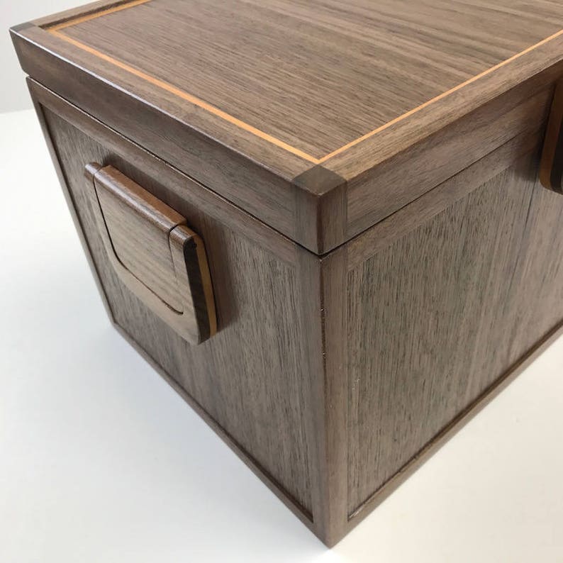 Keepsake Box With Wooden Hinge Handles and Latch Etsy