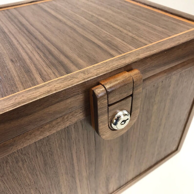 Keepsake Box With Wooden Hinge Handles and Latch Etsy