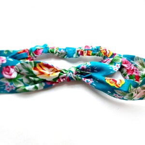 Knotted style cotton headband with stretch elastic - handmade to order in your choice of over 50 fabrics