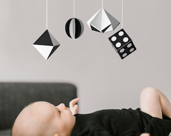 black and white baby mobiles