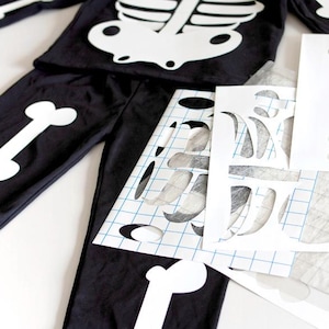 Printable Skeleton Costume Template. DIY Halloween Skeleton Costume ...