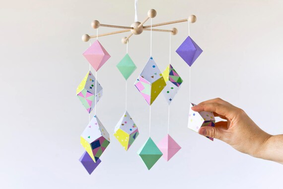 geometric baby mobile