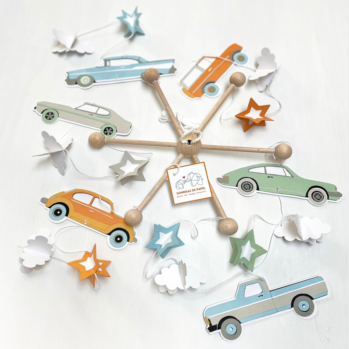 Cars Baby Mobile for Newborn Gift. Classic Cars Mobile for Baby Boy ...