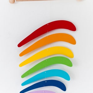 Rainbow montessori mobile. New born toy montessori. New born mobile. Early learning toy image 5