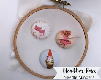 Approx. 1"-Handmade Needle Minders-Heather Ross Needle Minder-Select Styles-Fabric Needle Minder-Needle Rest-Stitching Gift