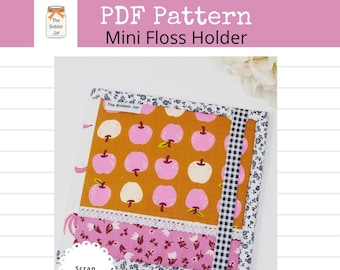 Sewing Pattern-Mini Floss Holder PDF Pattern, Stitching Organizer Pattern, instant download (not a finished item)