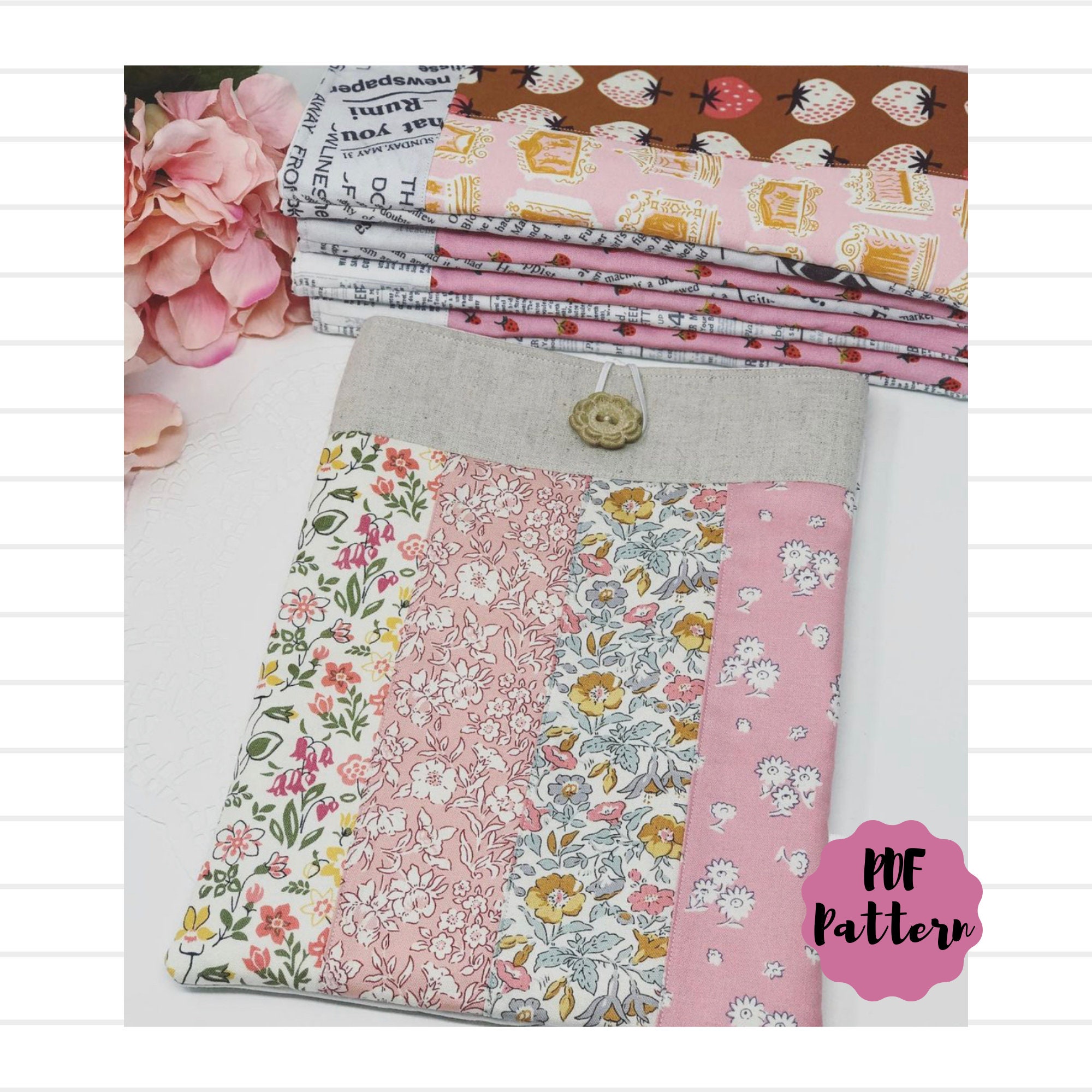 Sewing Patternpatchwork Book Sleeve PDF Pattern Book Sleeve Etsy