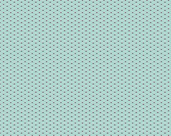 SOLD BY 1/2 YARD-Mint for You Scallops Sea Glass-100% cotton fabric