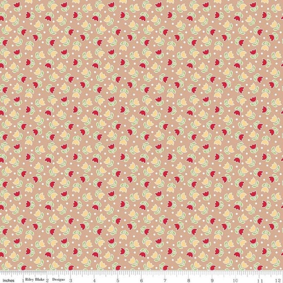 SOLD BY 1/2 Yard-lori Holt-bake Sale 2 Tulip Nutmeg-100% - Etsy