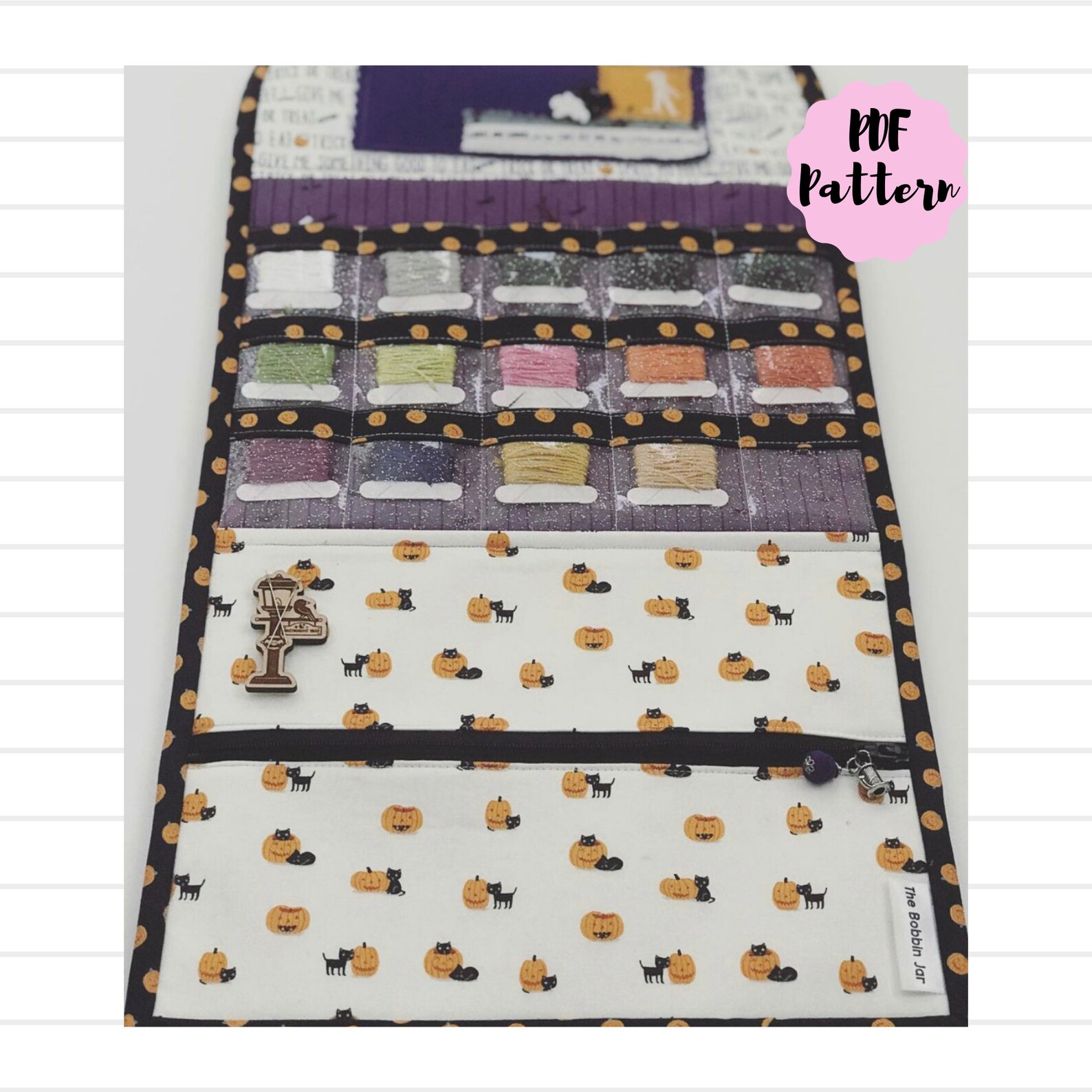 Foldover Stitching Case PDF Pattern Cross Stitch Organizer Etsy