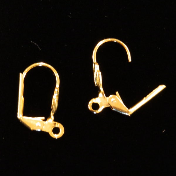 1 Pair Lever-Back Wires Copper, Gold, or Silver Plated aka French Clip Replace Wires Earring Order