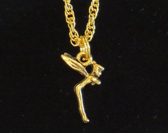 Tinker Bell Necklace Disney Tinkerbell 24 Karat Gold Plate Fairy