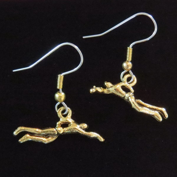Swimming Earrings Etsy