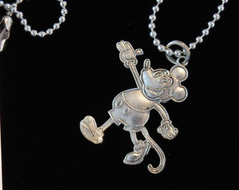 h*t様 ヴィンテージ シルバー　ミッキーマウス　ネックレス ミッキーマウス ヴィンテージ風 ディズニー ネックレス シルバー