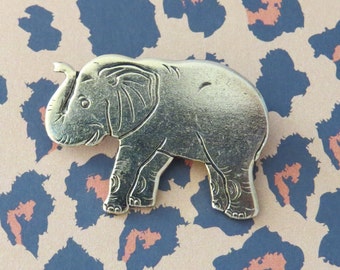 Broche de elefante Pin 24 Quilates Placa de Oro Animal Salvaje Zoo Republicano GOP PG269