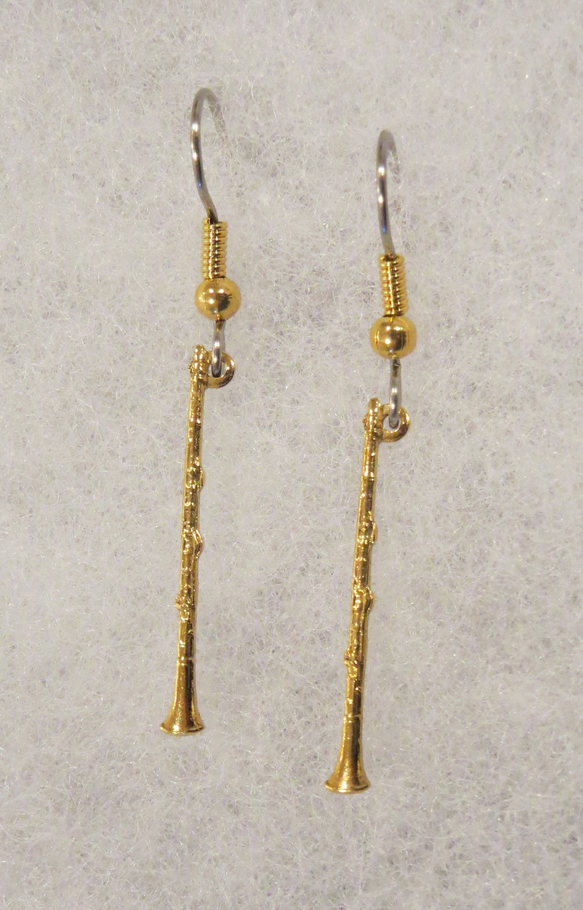 Earrings 24 Karat Gold Plate Music Teacher Band Etsy