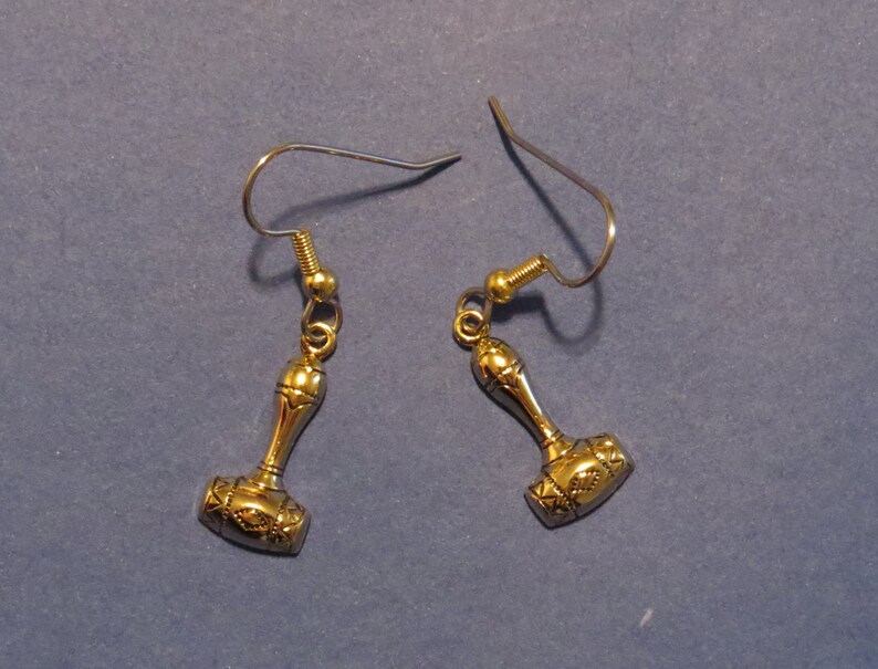 Judge's Gavel Earrings 24 Karat Gold Plate or Oxidized Etsy