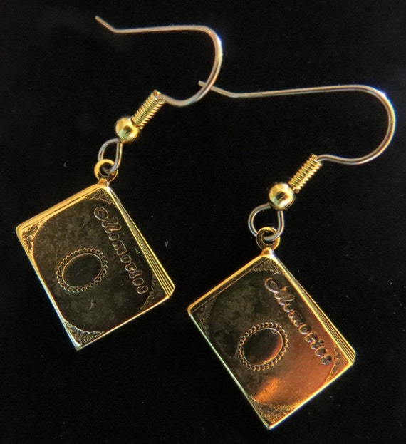 Scrapbook Earrings 24 Karat Gold Plate Memory Keeper Album Scrapbooker Memories Paper Crafter Creative Memories Photo Memories EG519