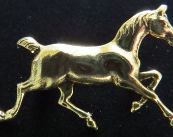 Horse Pony Colt Pin Brooch Equestrian Gift for the Horse Lover Horse Rider 24 Karat Gold Plate or Oxidized Matte Silver PG134