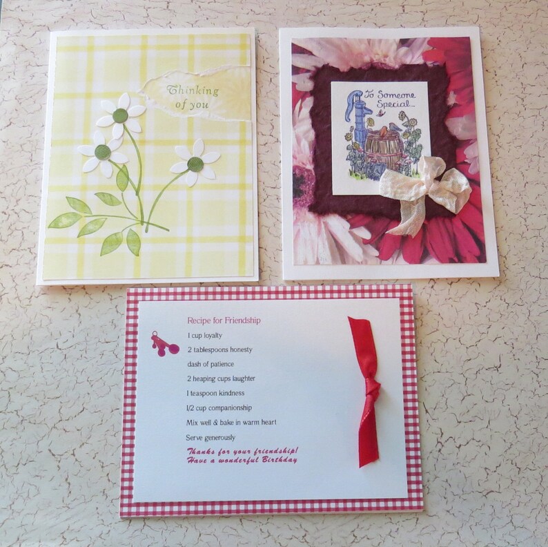 2 Friendship Refillable Card Holder Yellow 8 Cards 2 Birthday Thank You Greeting Cards Thanks for being You and More all Blank Inside