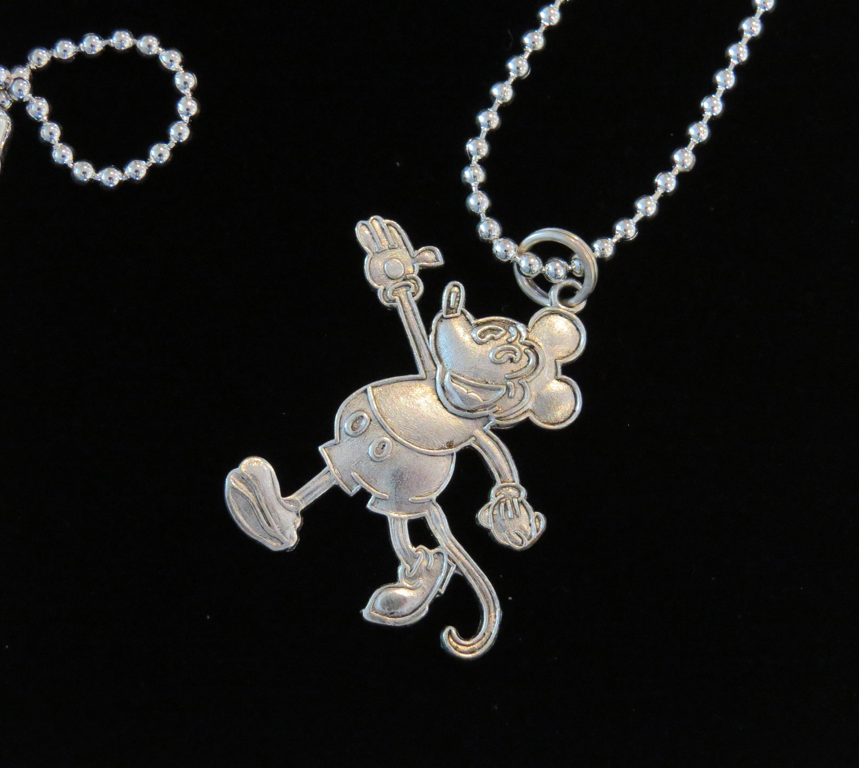 h*t様 ヴィンテージ シルバー　ミッキーマウス　ネックレス ミッキーマウス ヴィンテージ風 ディズニー ネックレス シルバー