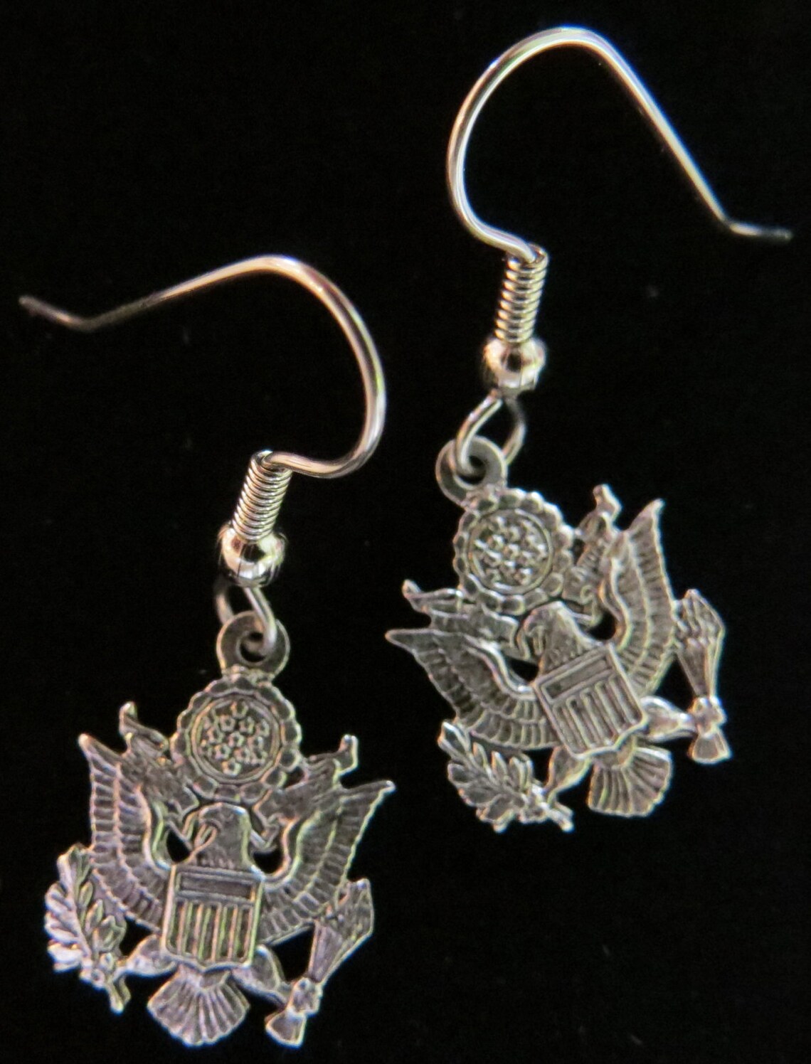 U.S. Army Earrings 24 Karat Gold Plate American Eagle EG496 / Etsy