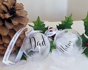 lost loved ones memory personalised feathered christmas xmas baubles missed lost pets paw prints on heart dad mum - Christmas Decorations In Memory Of A Loved One lost loved ones memory personalised feathered christmas xmas baubles missed lost pets paw prints on heart dad mum - Christmas Decorations In Memory Of A Loved One
