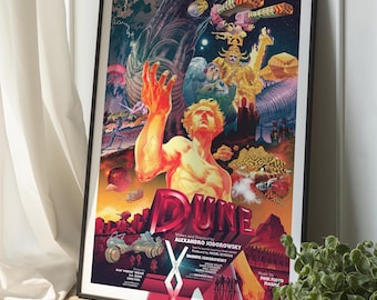 Jodorowsky's Dune Poster – Cult Sci-Fi Concept Art – Moebius Giger Print – Vintage Science Fiction Wall Decor