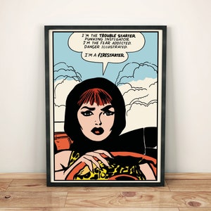 Cartel Pop Art - cartel de cómics, cartel de cómic, cartel ilustrado, decoración de pared, cartel clásico, feminismo, cartel de arte, arte vintage