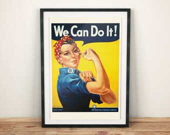 Poster We Can Do It ! ( 1957 ) - vintage poster, propaganda poster, poster collection, rare print, reproduction, classic poster, gift girl