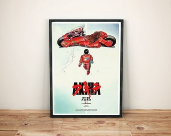 Affiche Akira (アキラ ) (1988) - Katsuhiro Ōtomo, affiche manga, affiche de film, affiche illustrée, idée cadeau, affiche anime science fiction
