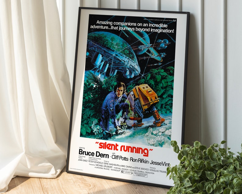 Poster silent running 1972 vintage poster, film poster, poster collection, rare print, reproduction, classic movie, old film, Sci fi image 4