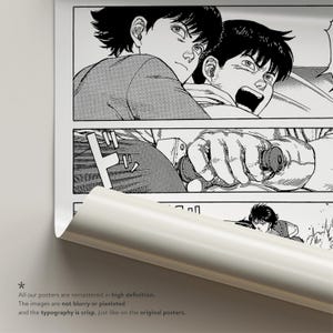 Akira 1982 Manga Poster Black and White – Japanese Anime Wall Art – Iconic Manga Page – Retro Cyberpunk Home Decor image 8