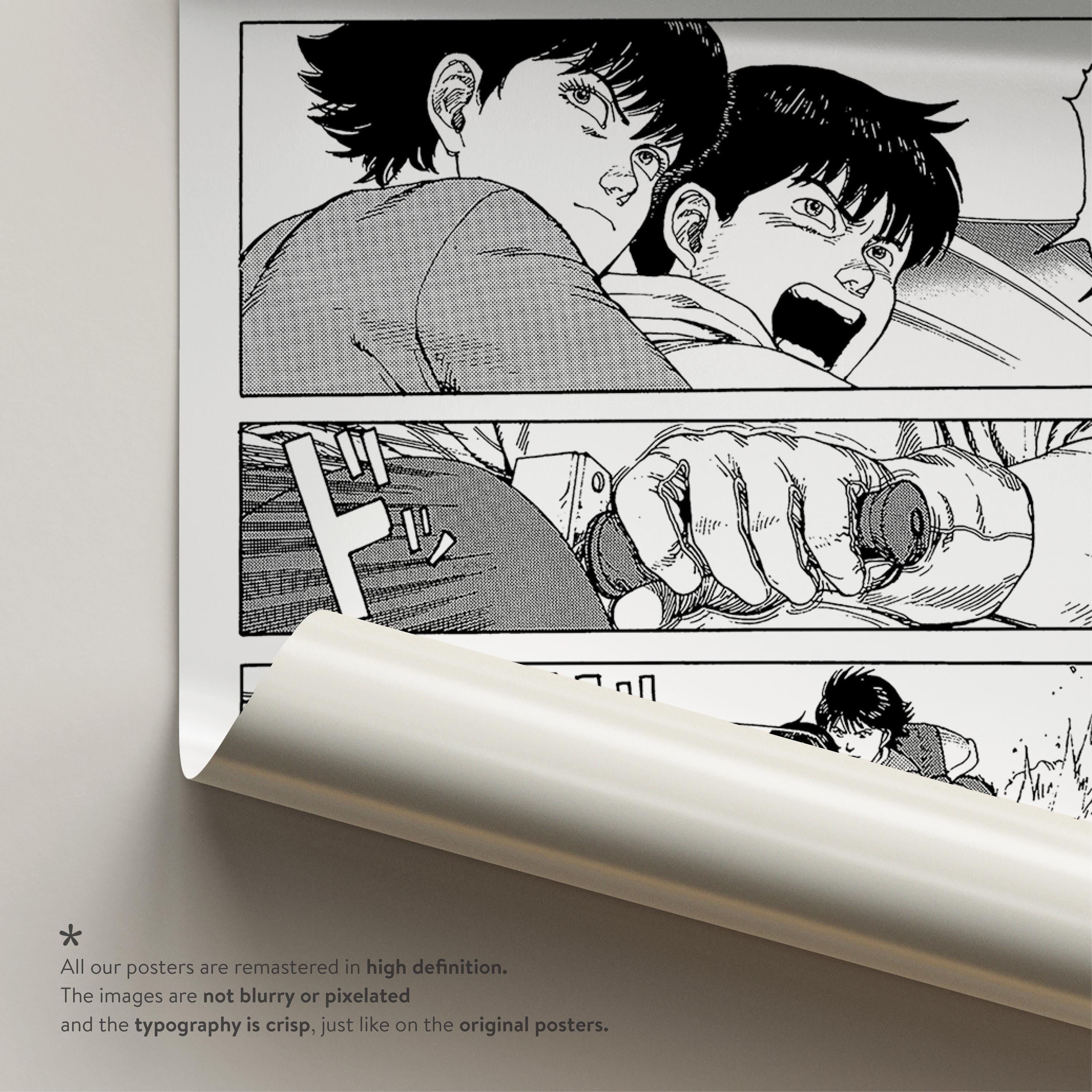 Akira 1982 Manga Poster Black and White – Japanese Anime Wall Art