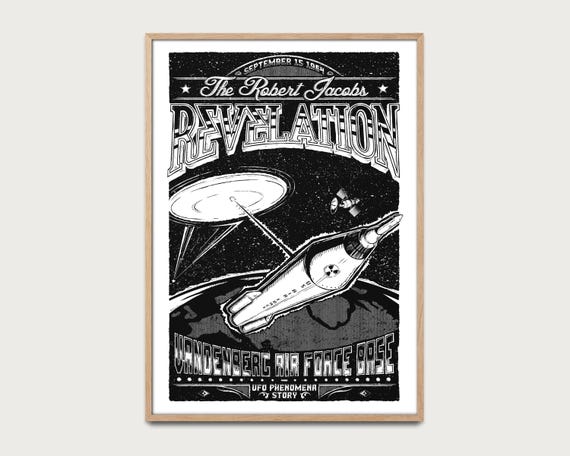 UFO Poster Vandenberg 1964, Dr. Jacobs, Missile Deactivation, Cold
