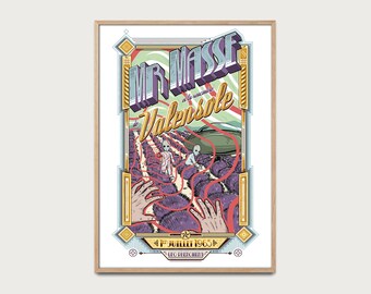UFO Poster Valensole 1965, Mr. Masse Encounter, Alien in Lavender Field, French UFO Art, Vintage Sci-Fi Wall Print, Rural Sighting