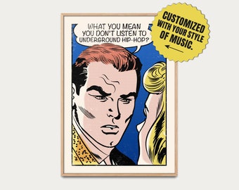 poster Pop Art Meme What you mean? - pop comics poster, wall decoration, Art poster, vintage, original decoration, music poster