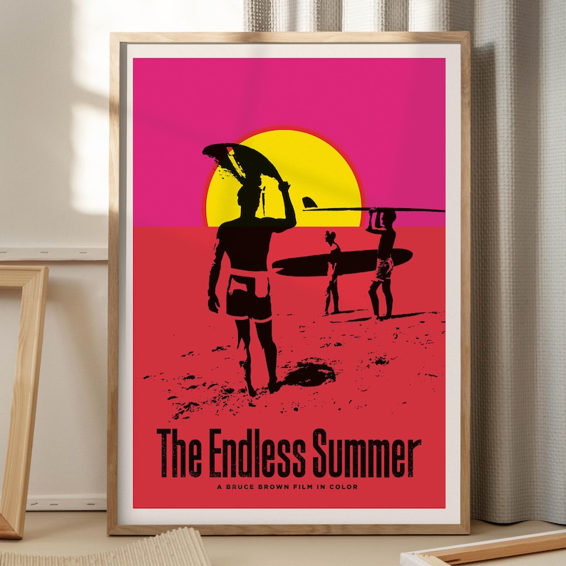 Vintage Surf Poster – Cult 60s Film Print – Retro Beach Illustration – Pop Art Wall Decor – Ocean Lifestyle Artwork image 12