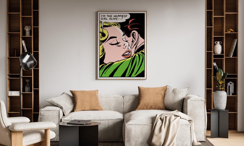 Colorful Pop Art Comic Print – Modern Graphic Wall Decor – Bold Statement Artwork for Living Room, Studio & Creative Space image 2