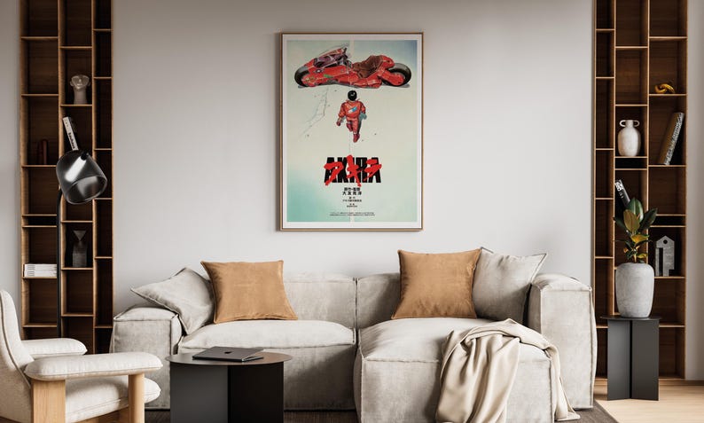 Akira Poster 1988 – Japanischer Anime Filmklassiker – Cyberpunk Illustration futuristisch – Grafische Wandkunst – Moderne Deko Bild 2