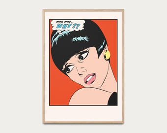 ポップアートの漫画本のポスター - カラフルなレトロな漫画本のイラストポスター - ポップカルチャーの壁アート - オタクのリビングルーム、オフィス、寝室の壁の装飾