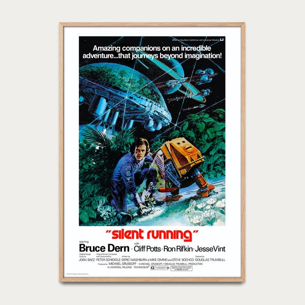 Poster silent running ( 1972 ) - vintage poster, film poster, poster collection, rare print, reproduction, classic movie, old film, Sci fi