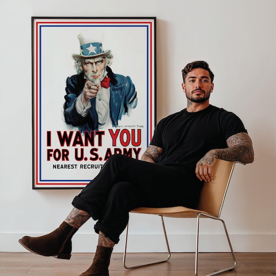 I Want You」ポスター 1917年 – アンクル・サム ポスター – ジェームズ