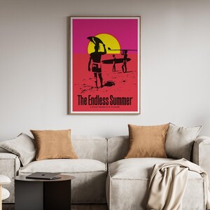 Vintage Surf Poster – Cult 60s Film Print – Retro Beach Illustration – Pop Art Wall Decor – Ocean Lifestyle Artwork image 2
