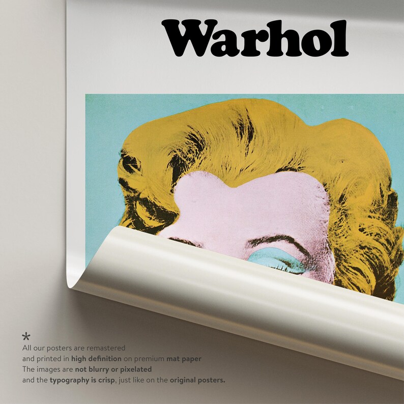 Marilyn Monroe Pop Art Poster – Iconic Hollywood Wall Art – Modern ...