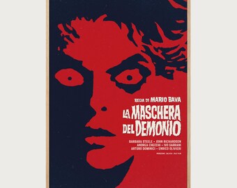 La Maschera del Demonio Poster – Mario Bava Gothic Horror Film Print – Vintage Italian Horror Movie Art – Classic Cinema Wall Decor