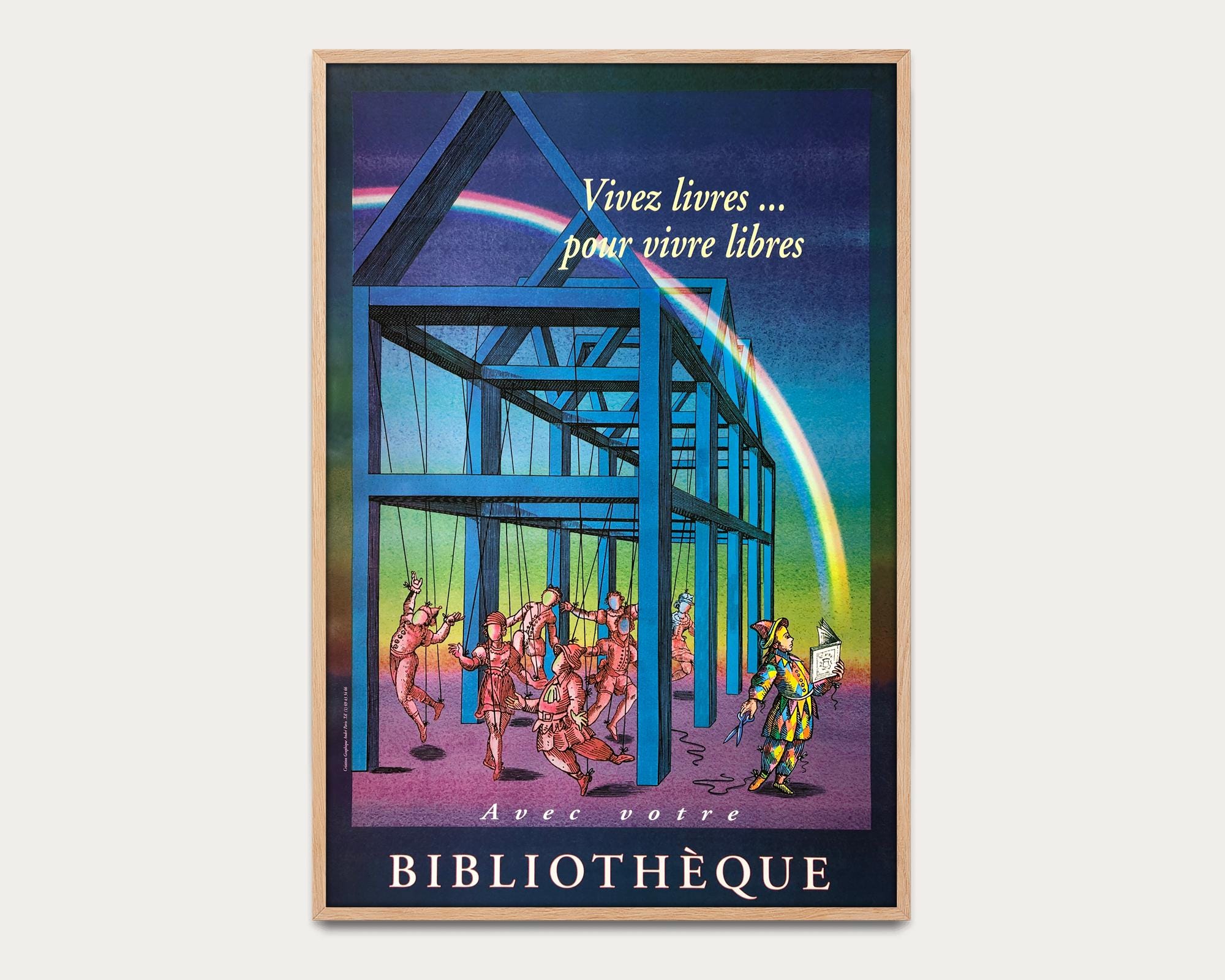 Vintage 90s/2000s Reading Promotion Poster, Marionette Breaking