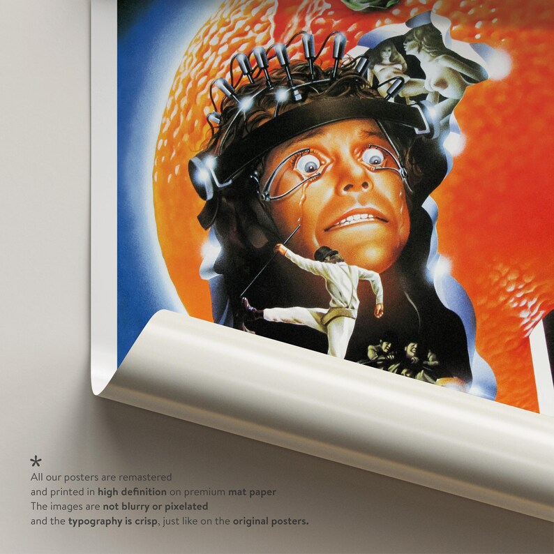 Clockwork Orange Poster – Kubrick 1971 Film – Alex DeLarge Malcolm McDowell – Modern Movie Wall Art Design image 5
