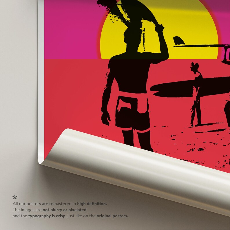 Vintage Surf Poster – Cult 60s Film Print – Retro Beach Illustration – Pop Art Wall Decor – Ocean Lifestyle Artwork image 4