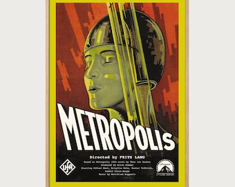 Metropolis 1927 Poster – Fritz Lang Sci-Fi Film Art – Vintage Cinema Wall Decor – Futuristic Robot Movie Print